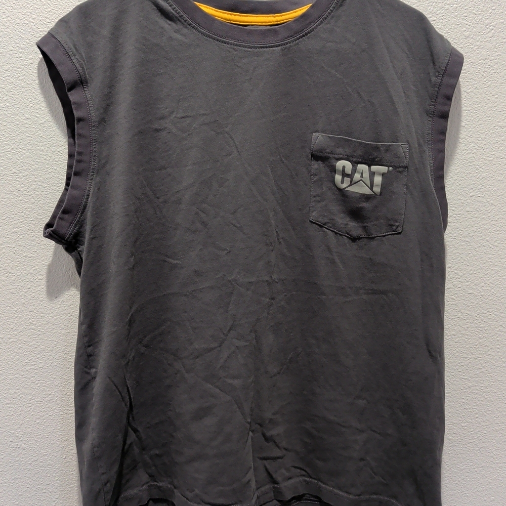 Caterpillar Kids Charcoal Tank Top with Logo